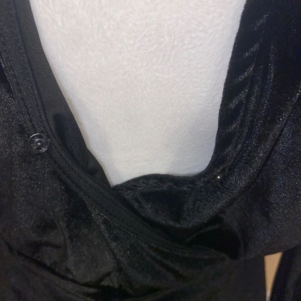 Honey Punch Black Velvet Wrap Romper - Picture 2 of 5